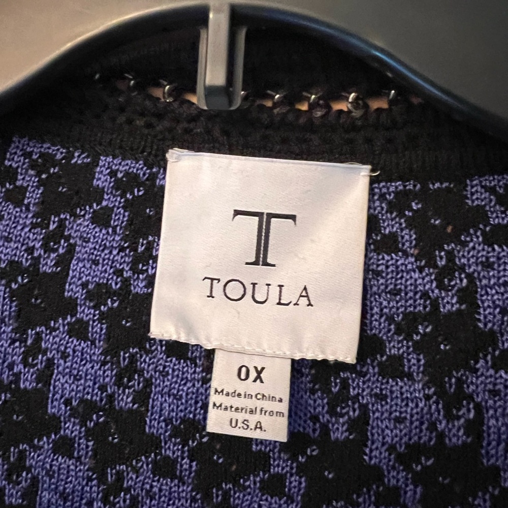 Toula Black and Purple Knit Sweater